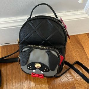 Betsey Johnson Mini Backpack Bag Puppy Dog With Fangs NEW